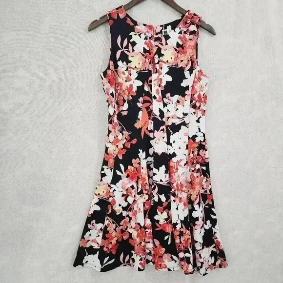 Julian Taylor Sucuba Floral Printed Sleeveless Fit & Flare Mini Dress 10 3401P - Picture 1 of 8